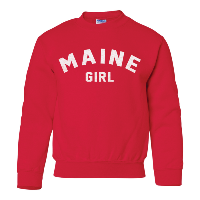 Maine Girl (Youth Size) Crew Sweatshirt