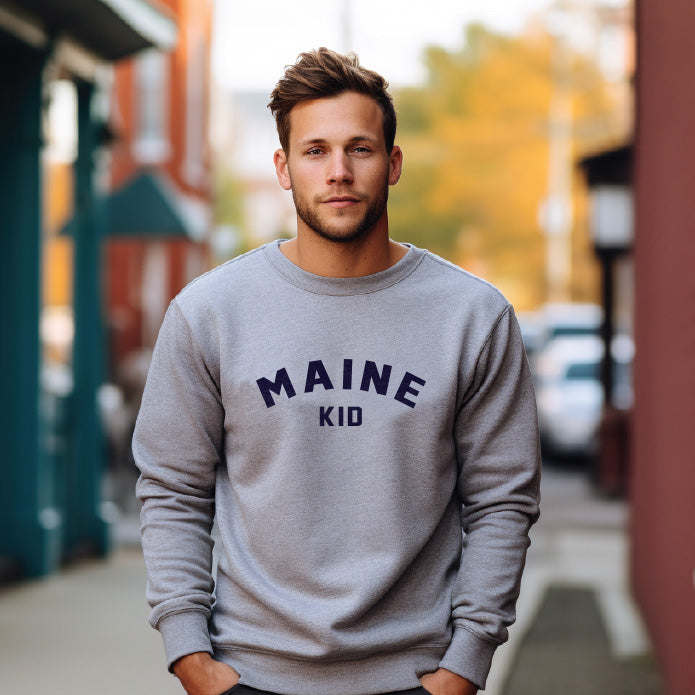 Maine K-I-D (Adult Size) Crew Sweatshirt