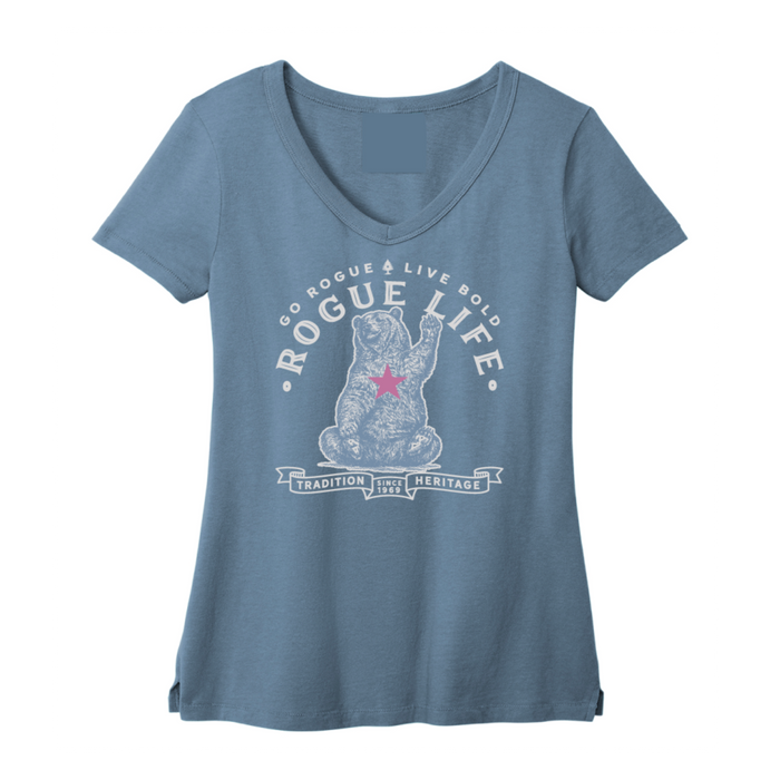 Go Rogue Vintage Bear Women's V-Neck T-Shirt