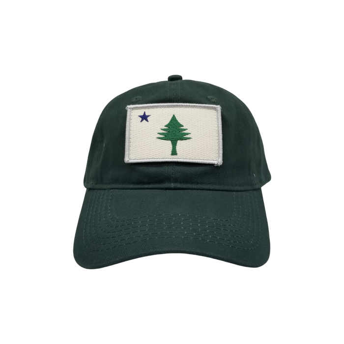 Maine Flag Embroidered Brushed Twill Hat