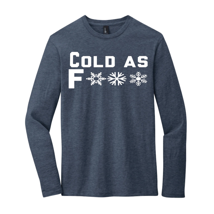 Cold As F*** T-Shirt-Hth Navy