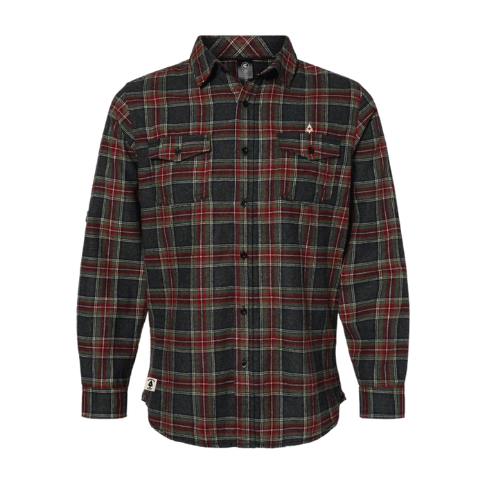 Men's Plaid Flannel Shirt Grey/Red