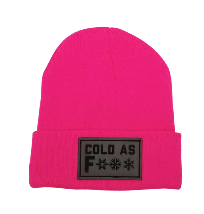 Cold as F Lined Knit Beanie -Assorted Colors